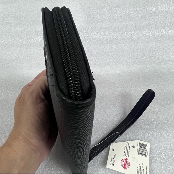 Just Be Black Wristlet Wallet with Gold Details - Picture 4 of 5